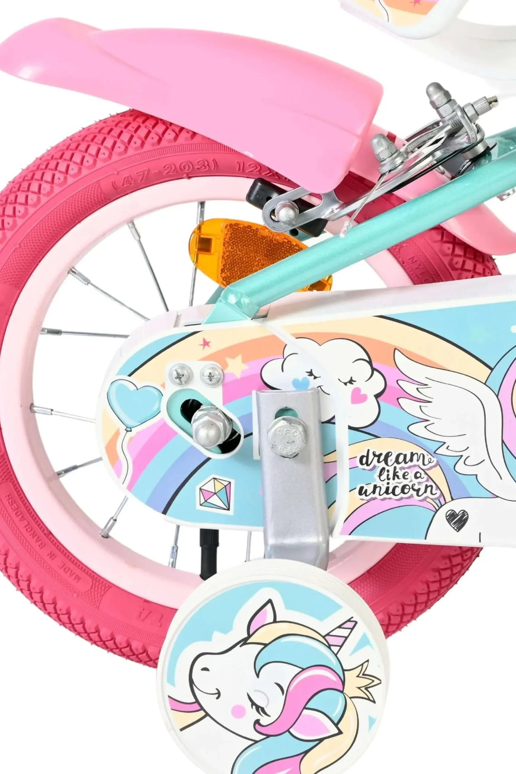 Volare Bicicleta Criança 12 Polegadas Unicorn 3 Anos