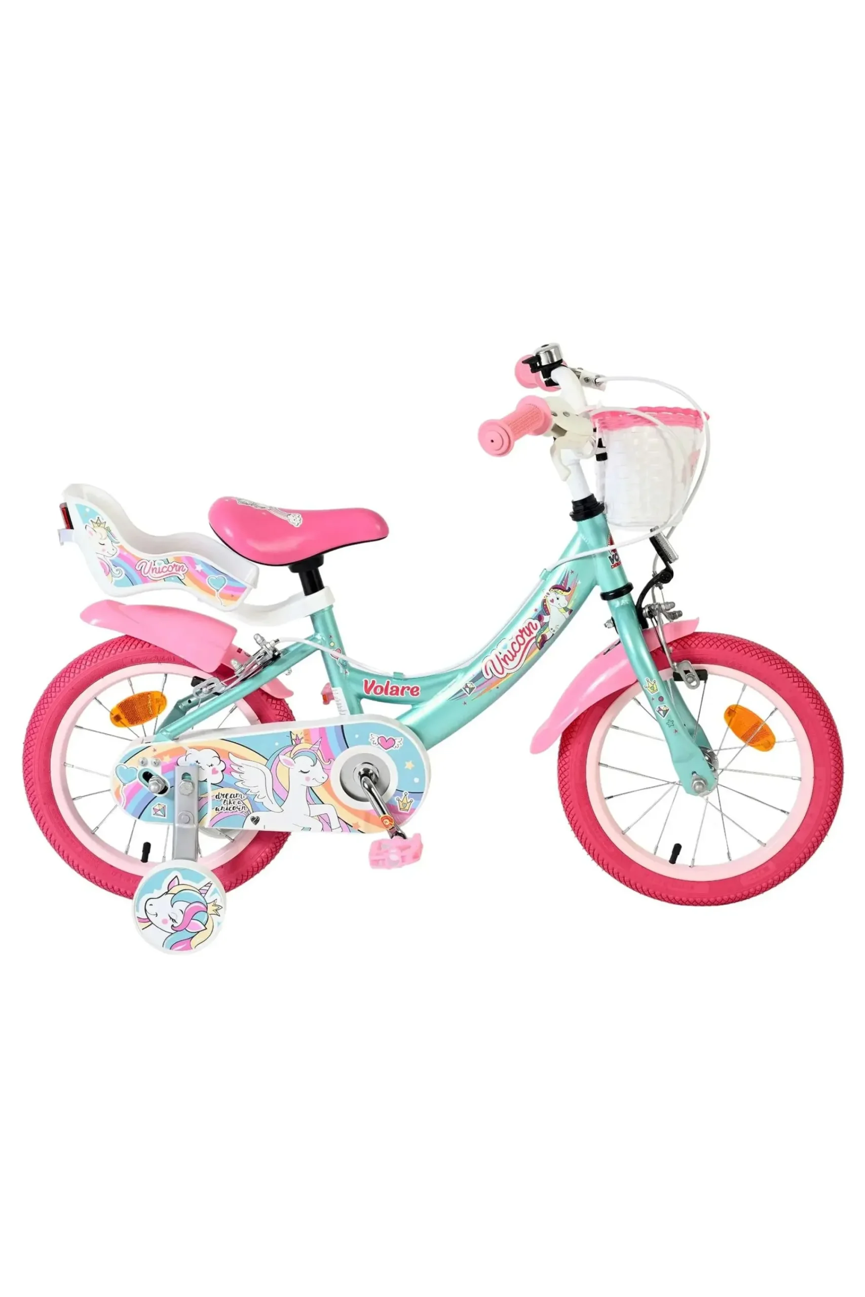 Volare Bicicleta Criança 14 Polegadas Unicorn 4-6 Anos