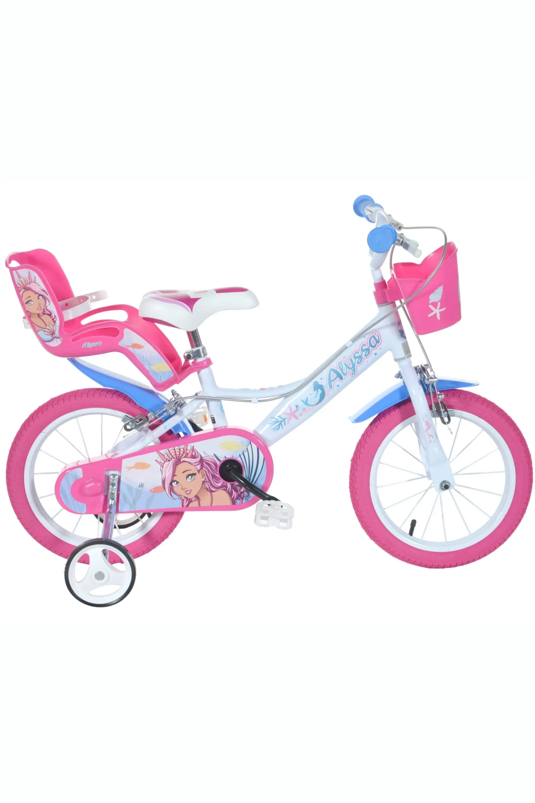 Licencias Bicicleta De Criança 16 Polegadas Mermaid Alyssa 5-7 Anos