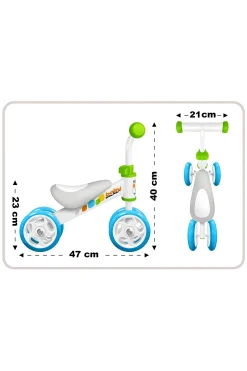 Stamp Bicicleta Equilibrio 4 Rodas Skids Control Menino