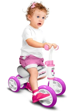 Stamp Bicicleta Equilibrio 4 Rodas Skids Control Menina