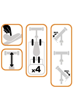 Stamp Bicicleta Equilibrio 4 Rodas Skids Control Menina