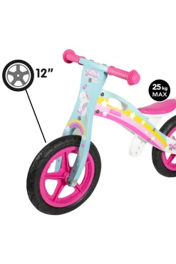 Woomax Bici Sem Pedais De Madeira Modelo Unicórnio 12"