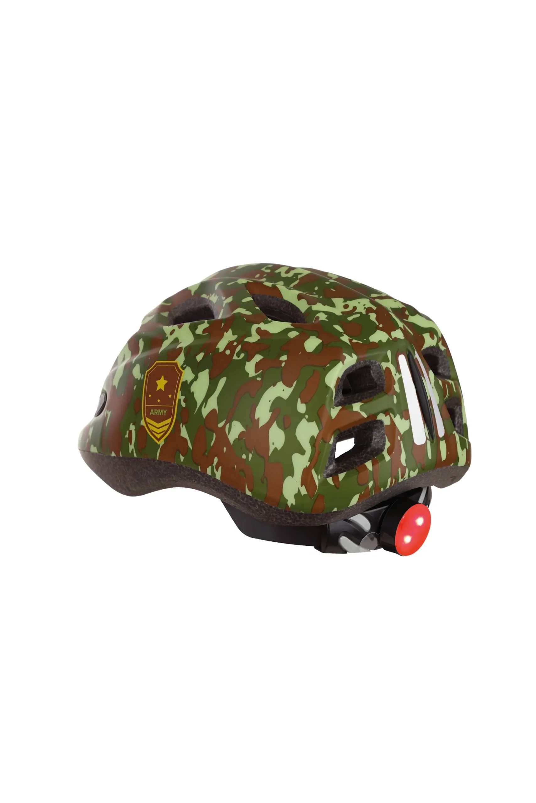 Polisport Capacete Junior Luz Led Army