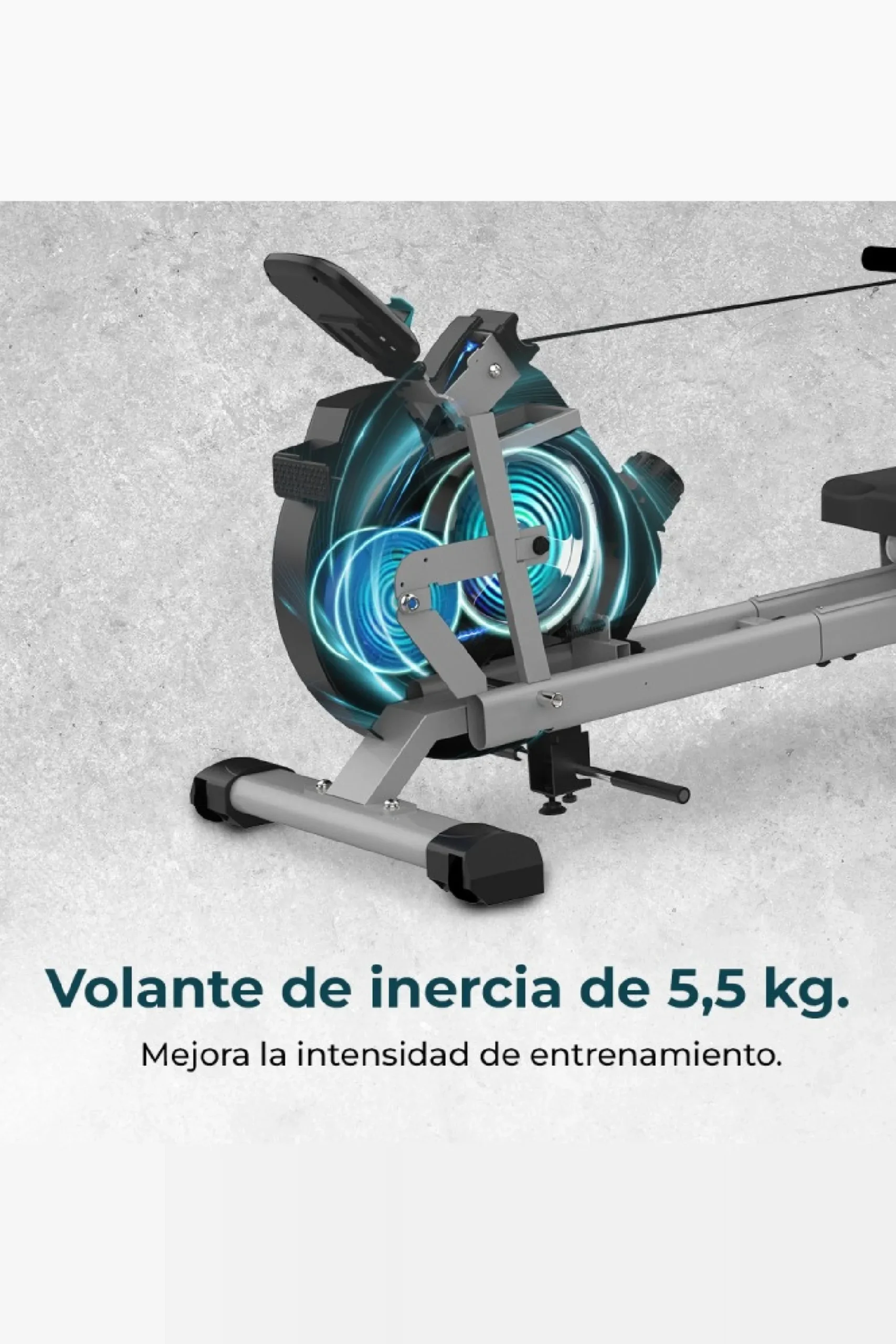 Cecotec Máquina De Remo Dobrável Com Sistema De Resistência Magnética E Níveis De Intensidade. Volante De Inércia De 5,5 Kg. Tem Ecrã Lcd, Apoios Para Os Pés Com Cintas Ajustáveis E Rodas De Transporte
