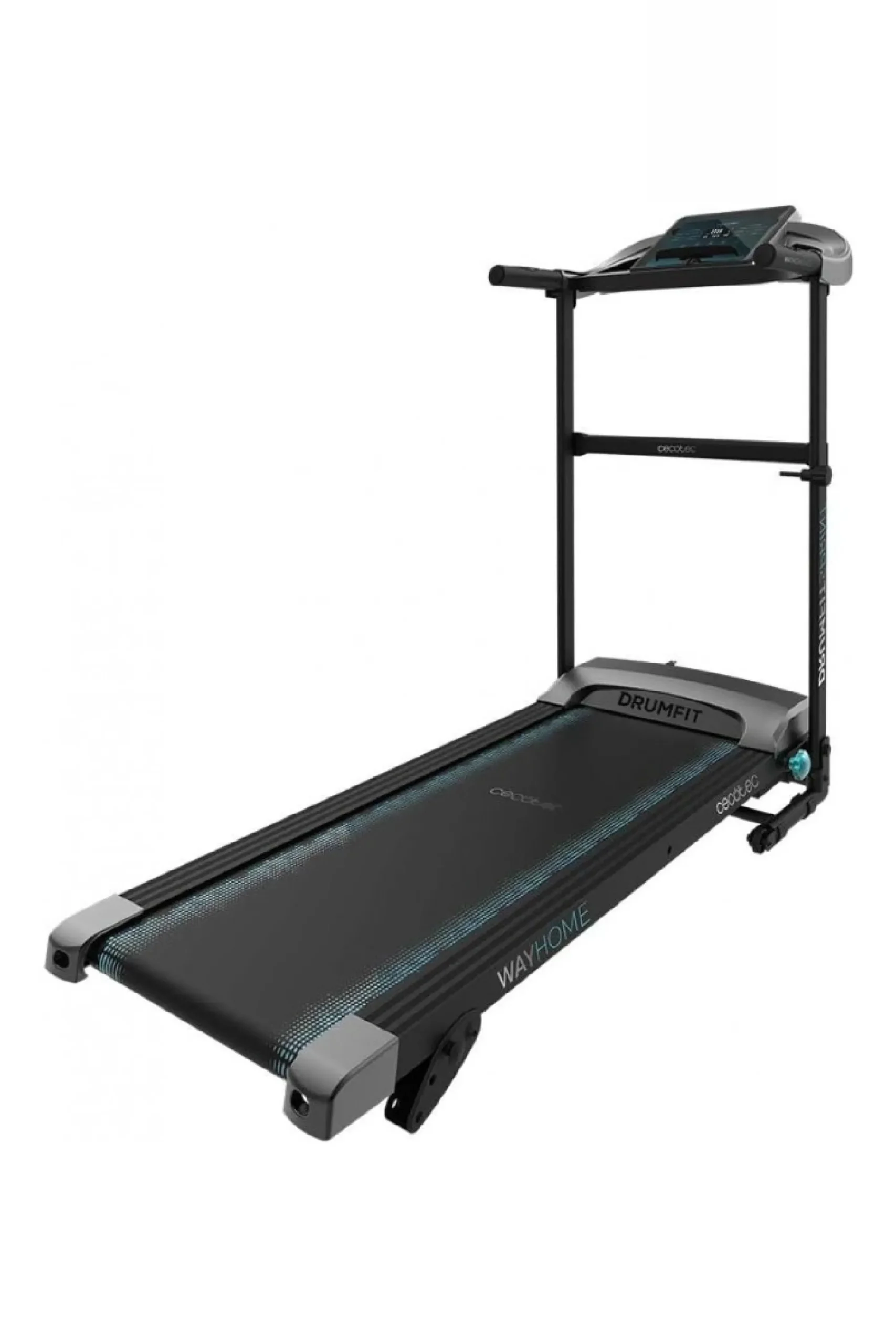 Cecotec Passadeira De Correr Dobrável Com 2 CV E 1200 W De Potência. De 1 A 14 Km/h. 12 Programas Pré-configurados. Painel De Controlo Led. Superfície De Corrida De 110 X 40 Cm. Inclinação Manual. Dobrável, Com Rodas De Transporte, Monitor Cardiaco, Sistema De Segurança Magnético E Suporte Para Dispositivos.