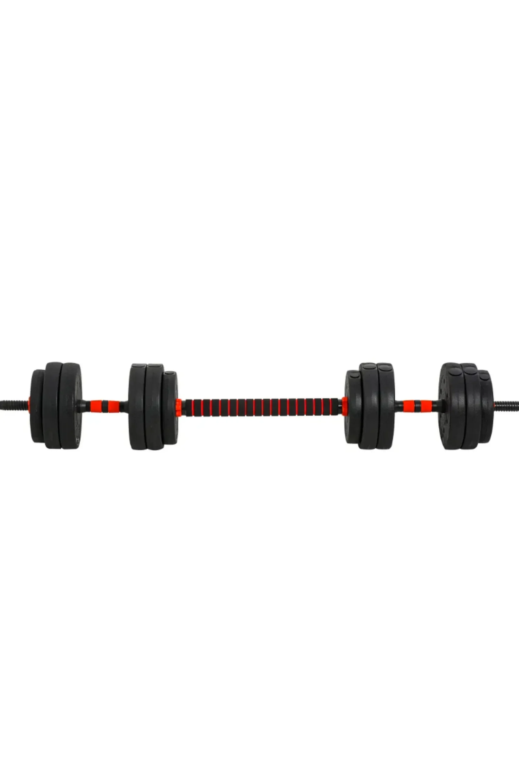 Fitness Tech Conjunto Halteres 2 Em 1 Com Barra Ajustável 50kg