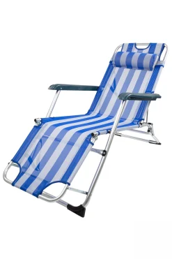 Aktive Espreguiçadeira De Praia Dobrável Multiposições Com Almofada