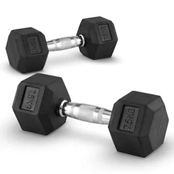 Fitness Tech Halteres Hexagonais De 7.5kg