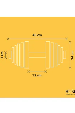 Hxg Haltere Ajustável De 5kgs A 40kgs