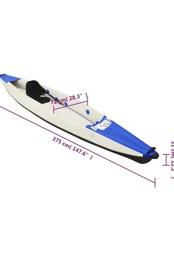 Vidaxl Kayak Insuflável 375 X 72 X 31 CM