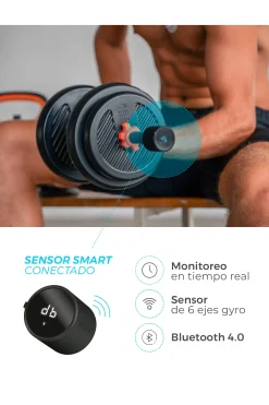 Fed Kit De Peso : Halteres (pesos + Barras) + Barra + Sensor Inteligente