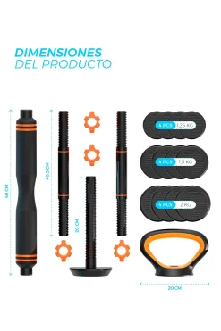 Fed Kit Halteres + Barra + Kettlebell Xiaomi