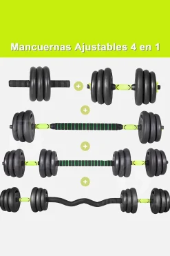 Ozio Fitness Kit Jogo 40kg Halteres 4 Em 1 Multifit