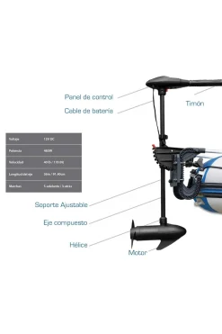 Intex Motor Externo Elétrico 12v DC 420w/0.57 CV - 8 Mudanças