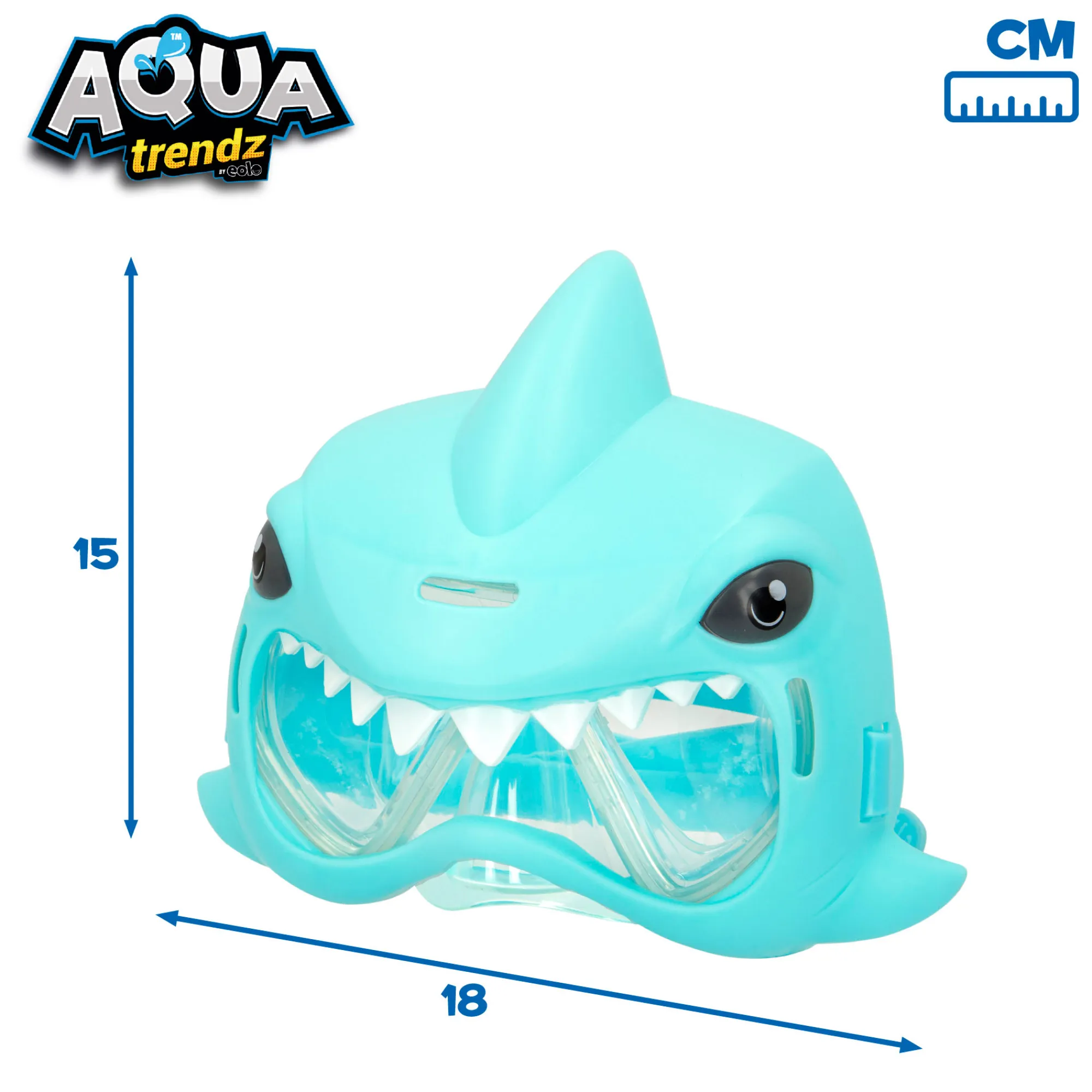 Aqua Trenz Máscara De Mergulho Shark E Lançador De Água