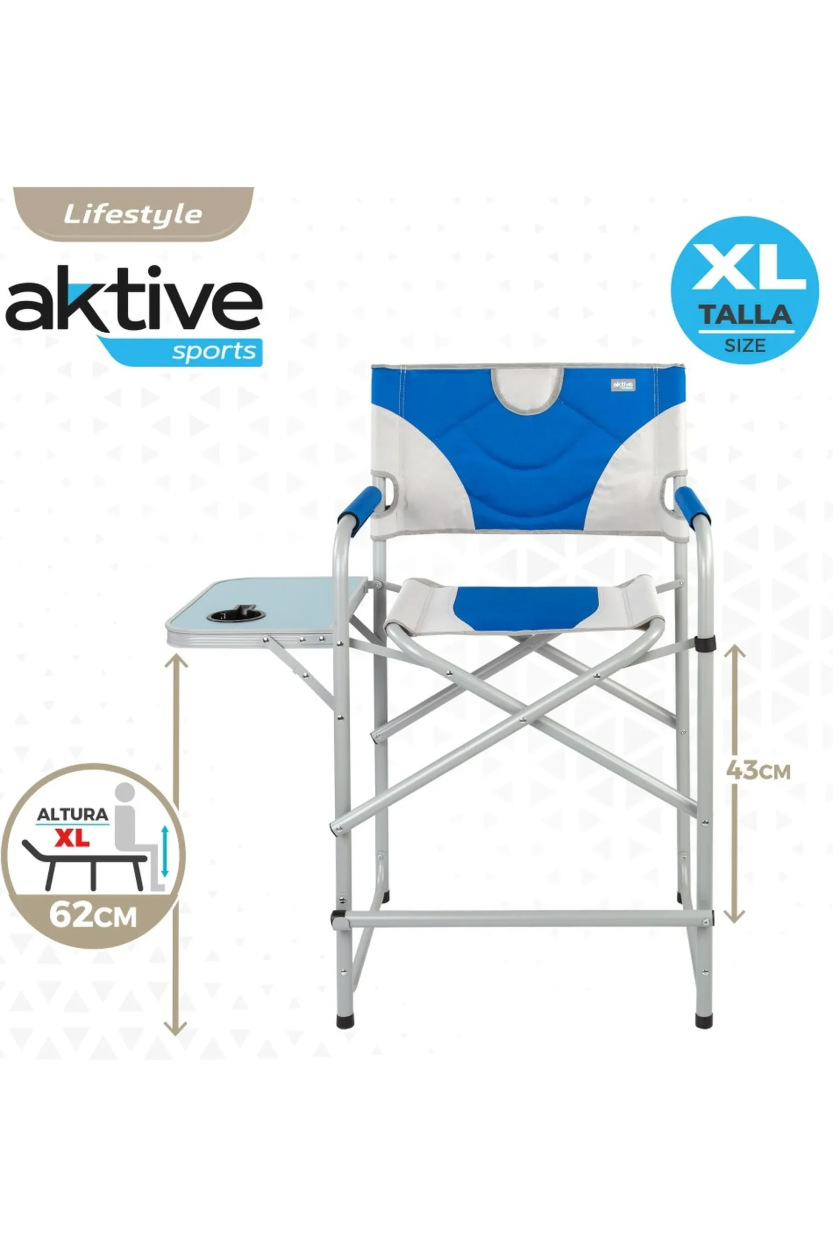 Aktive Pack De 2 Cadeiras De Diretor Dobráveis Altura XL