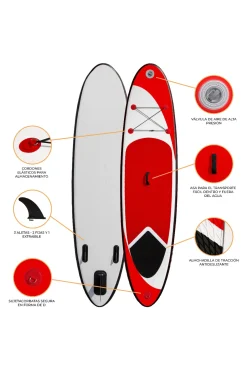Monster Prancha De Paddle Surf Insuflável Vermelha 307 X 72 X 11cm shop