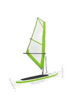 Vidaxl Prancha Insuflável Com Vela