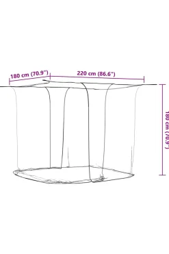 Vidaxl Rede Mosquiteira Com Portas Malha 220 220x180x180 CM