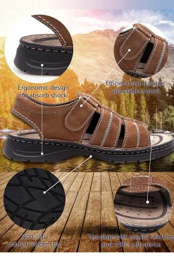 Zerimar Sandálias De Couro Homens | Sandálias De Trekking Homens | Sandálias De Trekking Homens | Sandálias De Trekking Homens