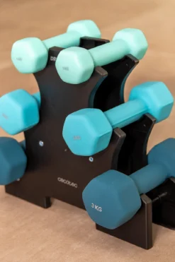Cecotec Set 6 Halteres Drumfit Dumbbell 1, 2 Y 3kg