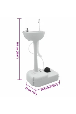 Vidaxl Soporte Para Lavamanos De Camping 50.5 X 33 X 103 CM