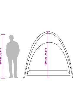 Vidaxl Tenda De Arrumação 200 X 163 X 185 CM