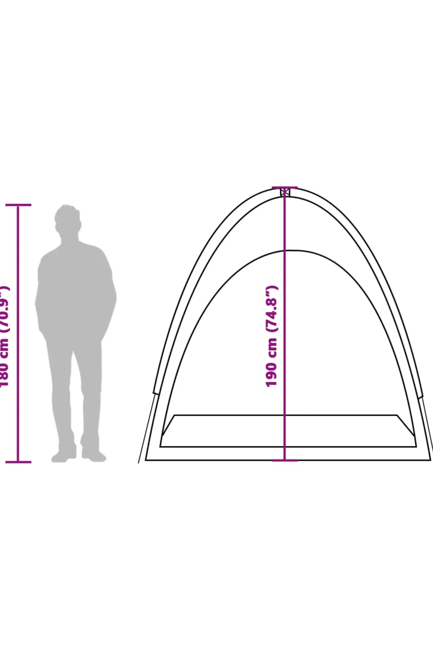 Vidaxl Tenda De Arrumação 200 X 163 X 185 CM