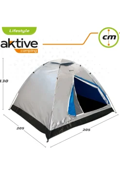 Aktive Tenda De Campismo 4 Pessoas 205x205x130 CM