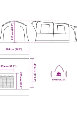 Vidaxl Tenda De Carro 205 X 135 X 190 CM