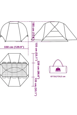 Vidaxl Tenda De Pesca 490 X 330 X 185 CM
