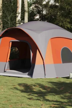 Vidaxl Tenda Familiar Estilo Cabana Para 6 Pessoas Impermeável 322/368x370x210 CM