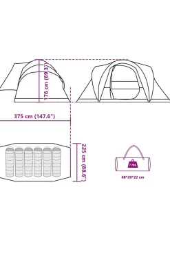 Vidaxl Tenda Familiar 375 X 225 X 176 CM