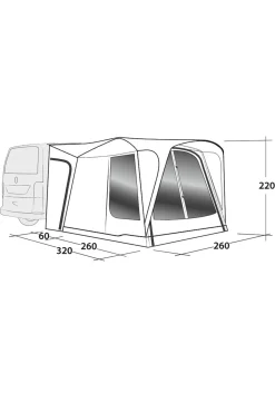 Outwell Tenda 260 X 320 X 220 CM