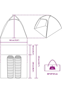 Vidaxl Tenda 370 X 230 X 185 CM