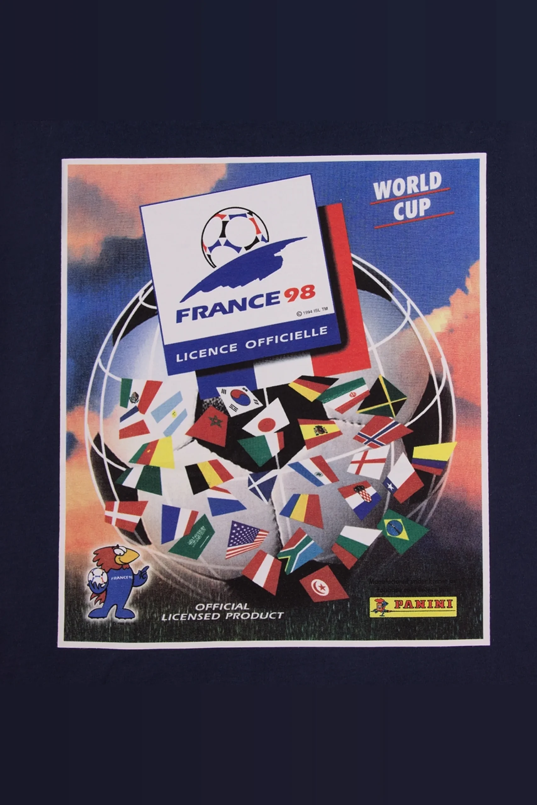 Copa T-hirt Panini Fifa Do undo França 1998