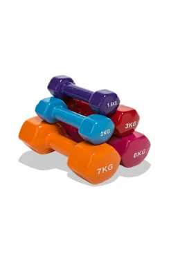 Ozio Fitness 2 Unidades Halteres Hexagonais De Vinil 9 Kg Pesos Fitness Ginástica